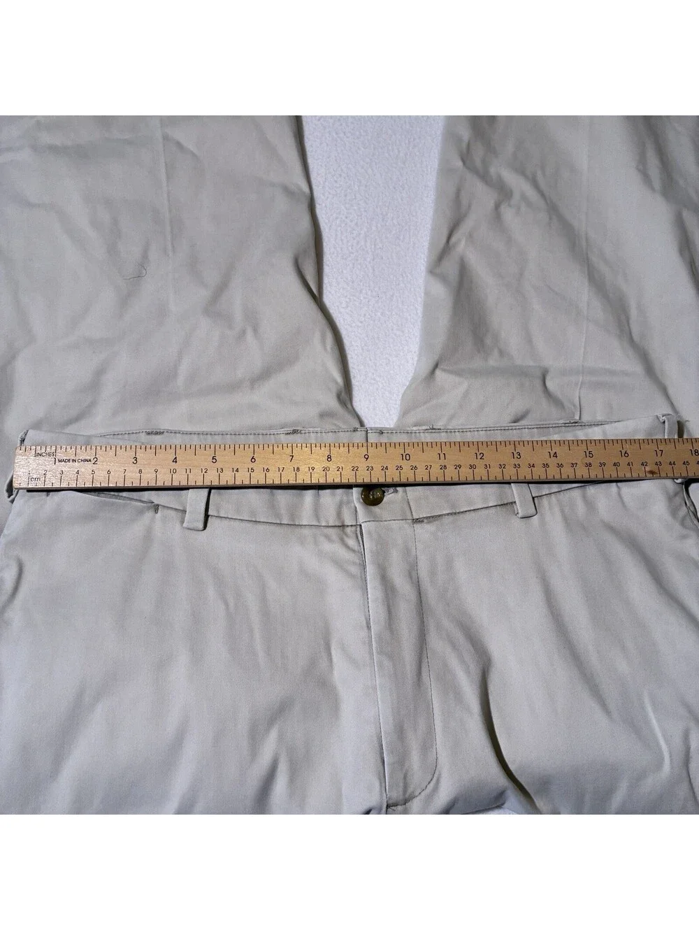 Bills Khakis Pants Men's 35 35x27 Tan Flat Front M2 Classic Fit Casual Comfort